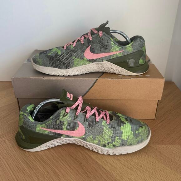 Nike Metcon 3 AMP ‘Legend Green Bright Melon’ Women Sneakers - SZ 9 - Picture 10 of 12